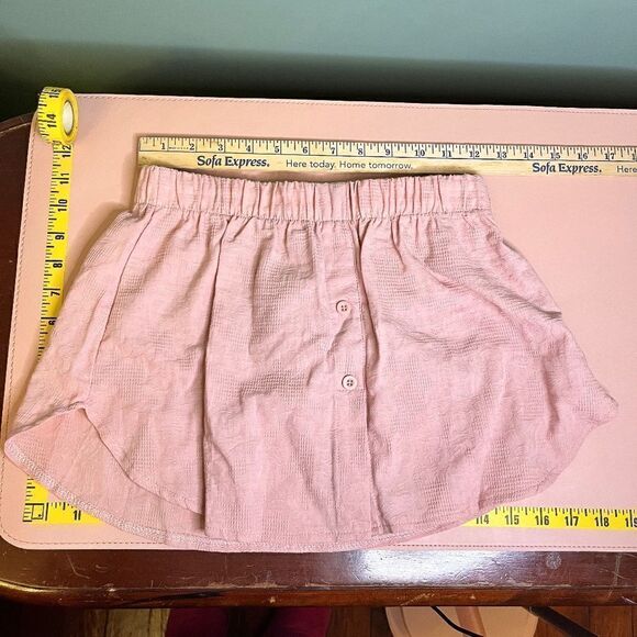 NEW Pink Button Up Shirt Tail Half Shirt For Under Short Tops Large - Picture 4 of 5